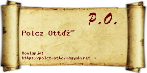 Polcz Ottó névjegykártya